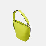 SS25 LORISTELLA Olivia Asymmetric Leather Handbag in Lime - Big Bag NY