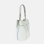 Gianni Notaro Smooth Matte Leather Bucket Bag in White - Big Bag NY