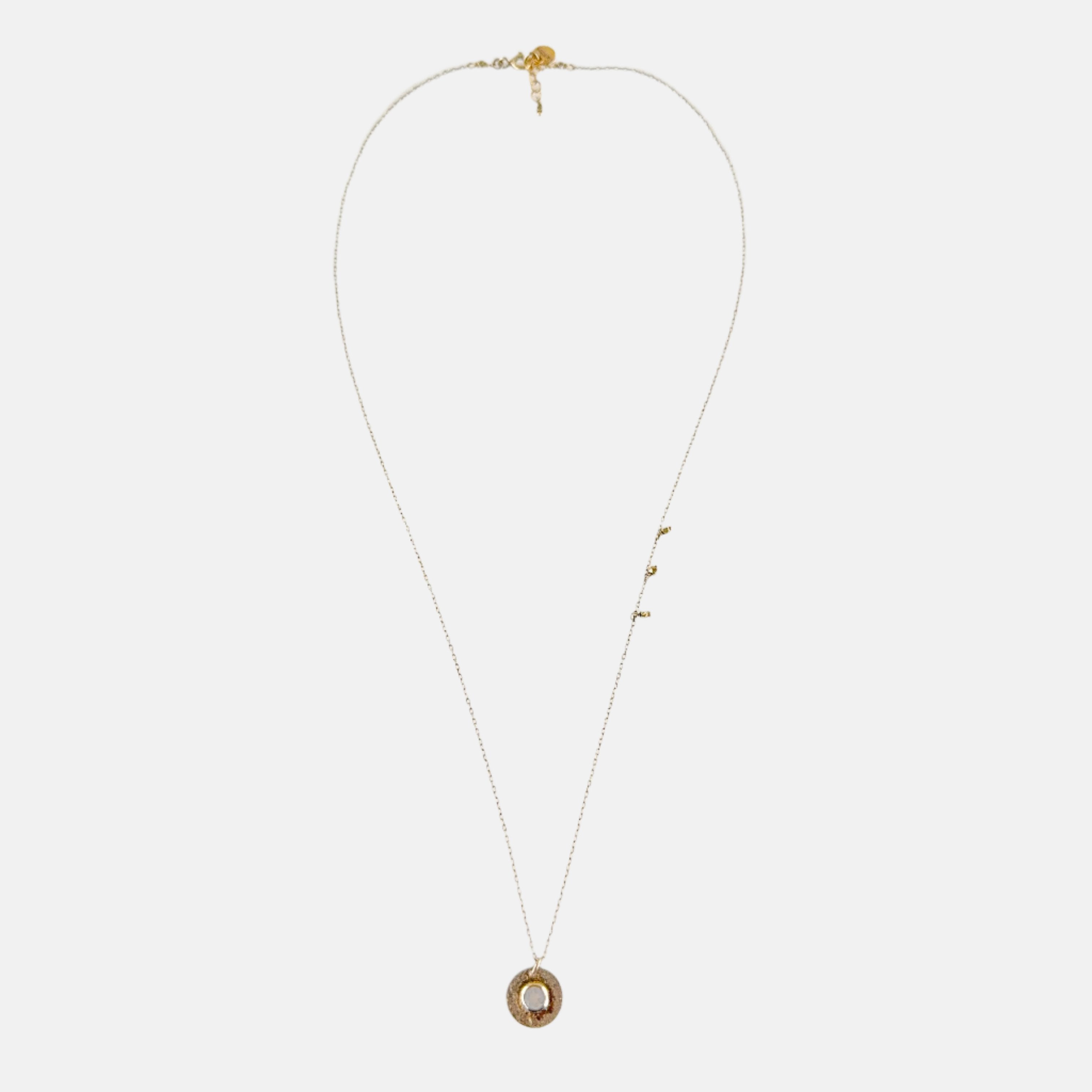 5 Octobre Gold Moonstone Pendant - Big Bag NY