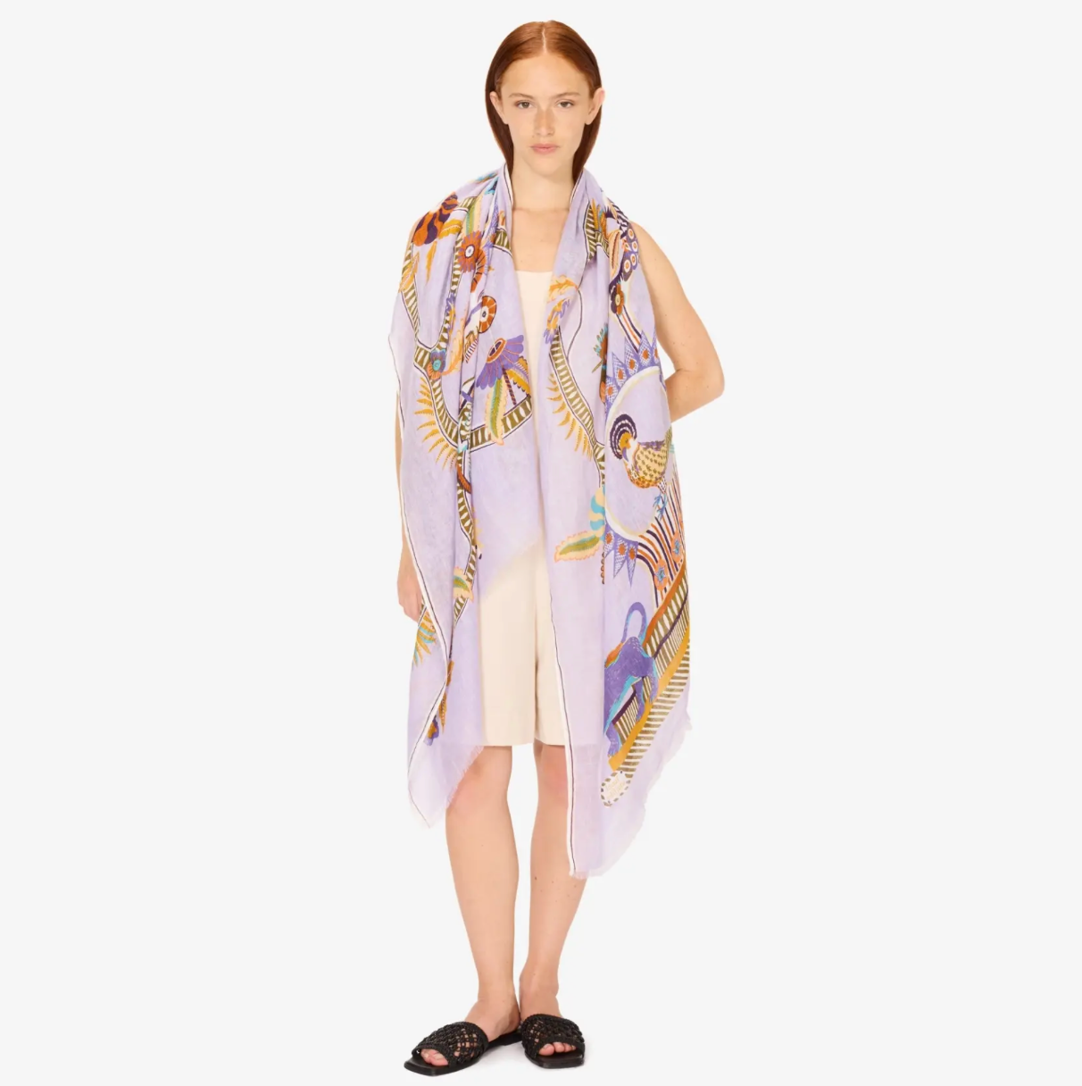 Inoui Editions Diego Linen Scarf in Lavender - Big Bag NY