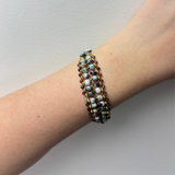 Martell Beaded Larimar Cubes Bracelet - Big Bag NY