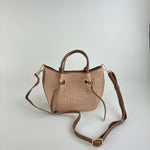 Plinio Visona Medium Giulia Raffia Double Handle Tassel Tote - Big Bag NY