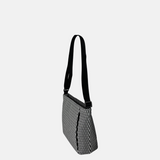 Pochette Deep in White Black Mesh