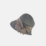 CA4LA Retro Raffia Cloche in Grey - Big Bag NY