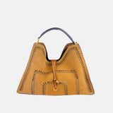 Aurora Medium Suede Perforated Shoulder Bag