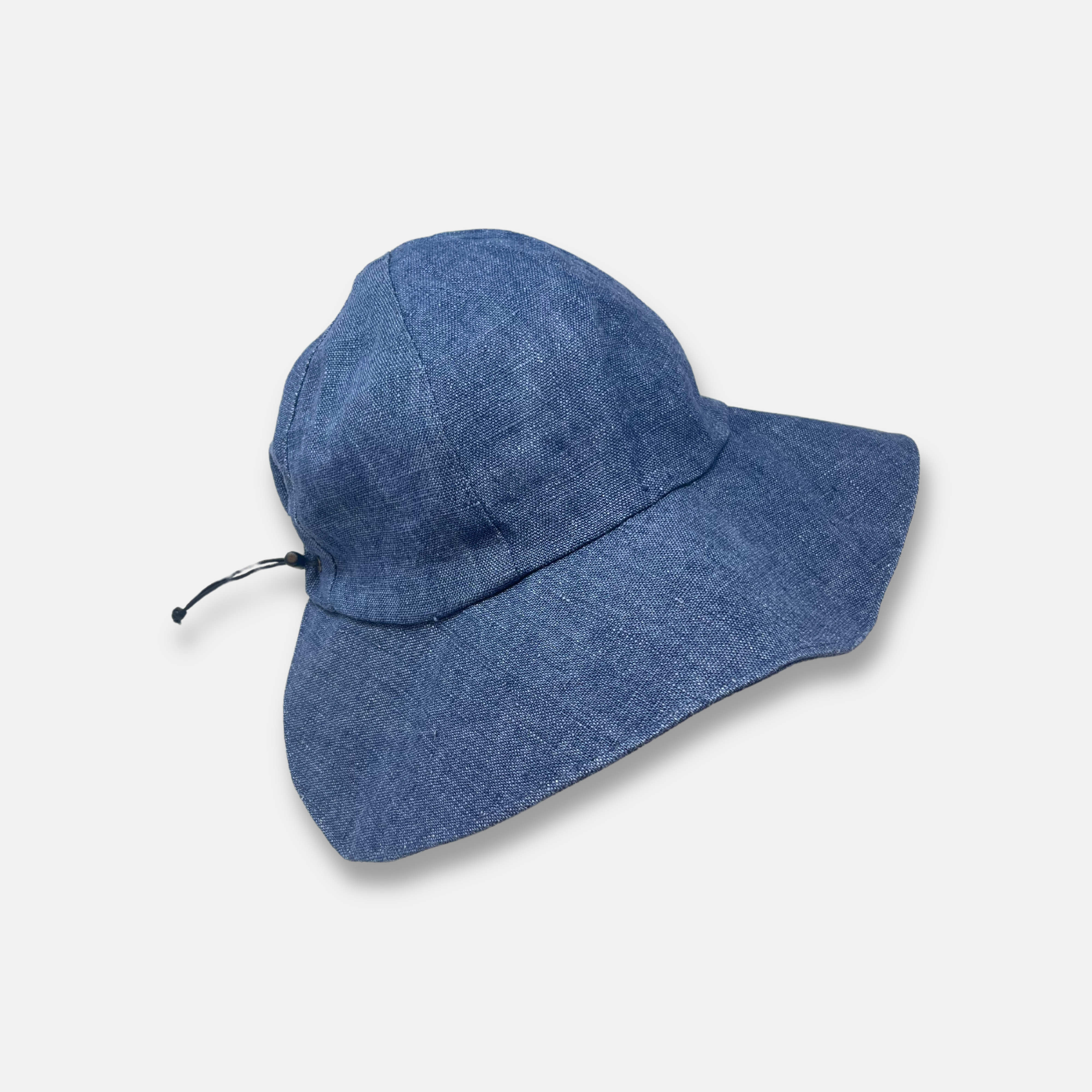 Julie Dubois Dune Foldable Floppy Linen Sun Hat Blue - Big Bag NY