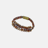 Brown Zircon Cubes and Mystic Quartz Bracelet