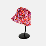Rossomento Abstract Print Rain Hat in Pink - Big Bag NY