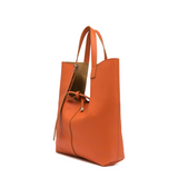 Gianni Chiarini Ava Leather Bucket Tote Coral - Big Bag NY