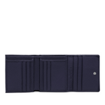 Gianni Chiarini Compact Trifold with Large Zip Pocket Navy - Big Bag NY