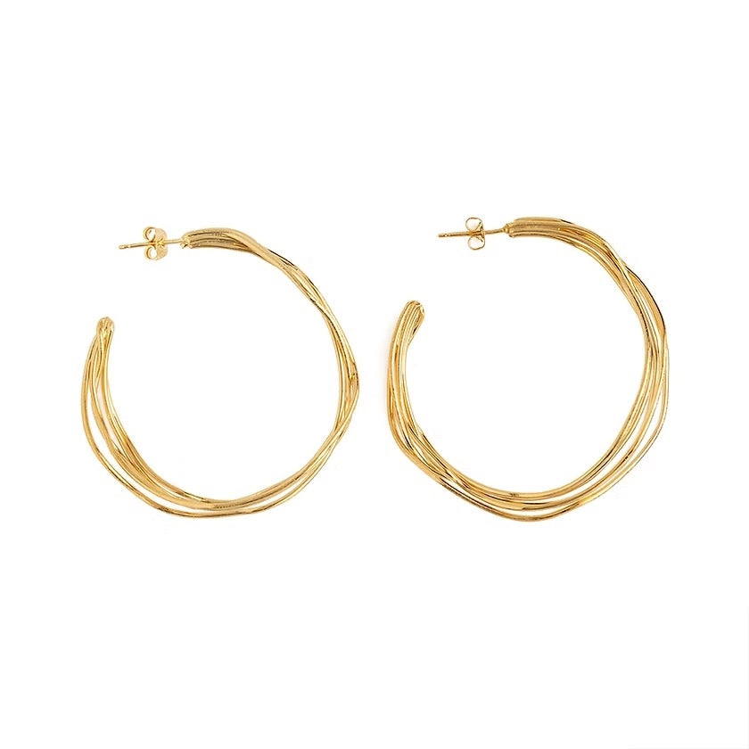 Laure Mory Bijoux Creoles Lambra Hoops - Big Bag NY