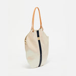 Jack Gomme FLORES Linen Tote Bag in Pearl/Deep - Big Bag NY