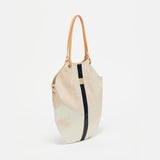Jack Gomme FLORES Linen Tote Bag in Pearl/Deep - Big Bag NY