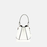 Gianni Notaro Small White Leather Crossbody Bucket Bag - Big Bag NY