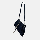 Campomaggi ELGA Studded Medium Flap Shoulder Bag in Black - Big Bag NY