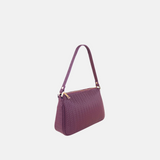 Laura DiMaggio Burgundy Embossed Shoulder Bag - Big Bag NY