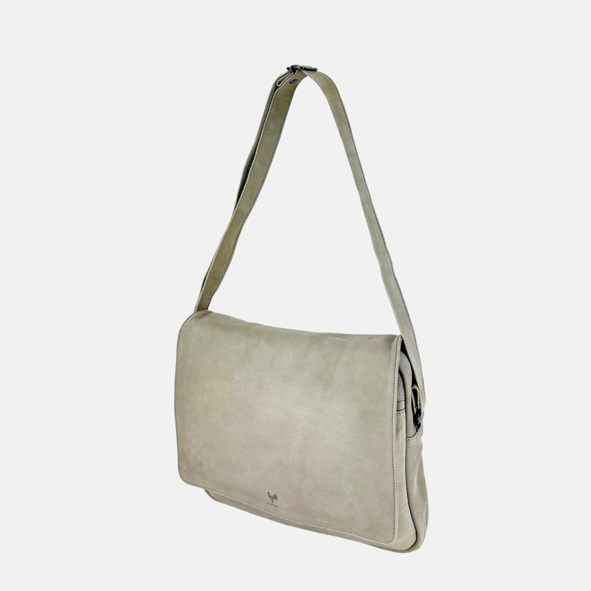 Les Ateliers Foures Flap Over Briefcase Gray - Big Bag NY