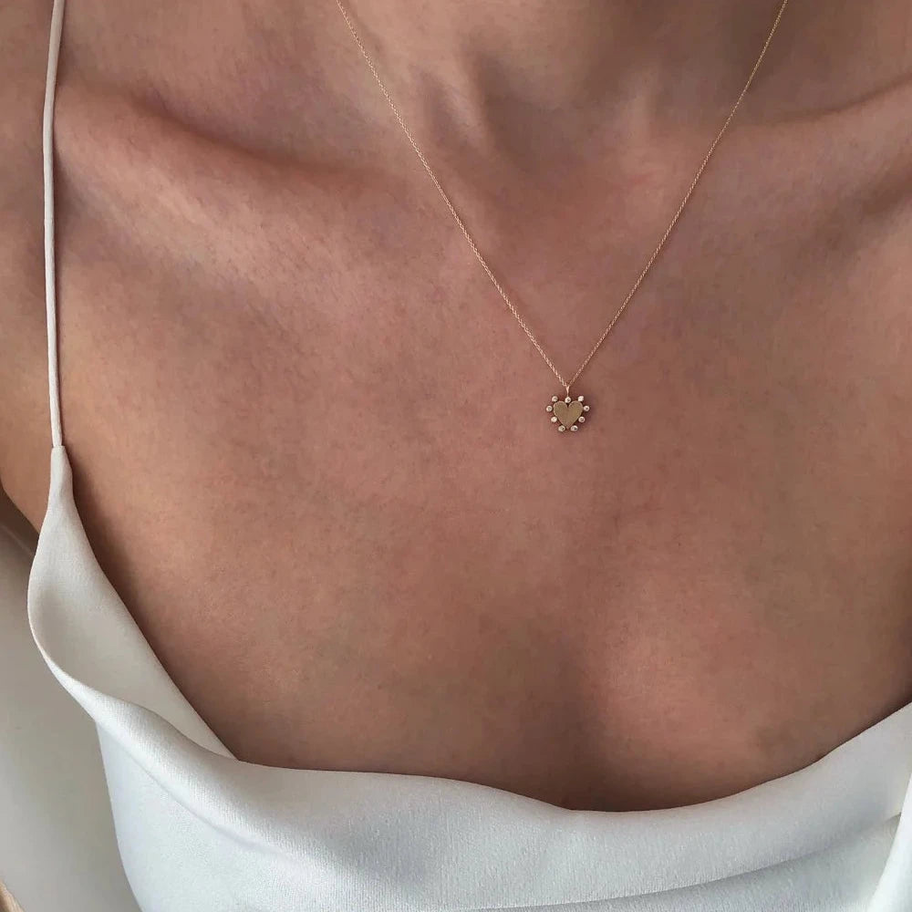 Ginza Stone Heart Necklace  - Big Bag NY