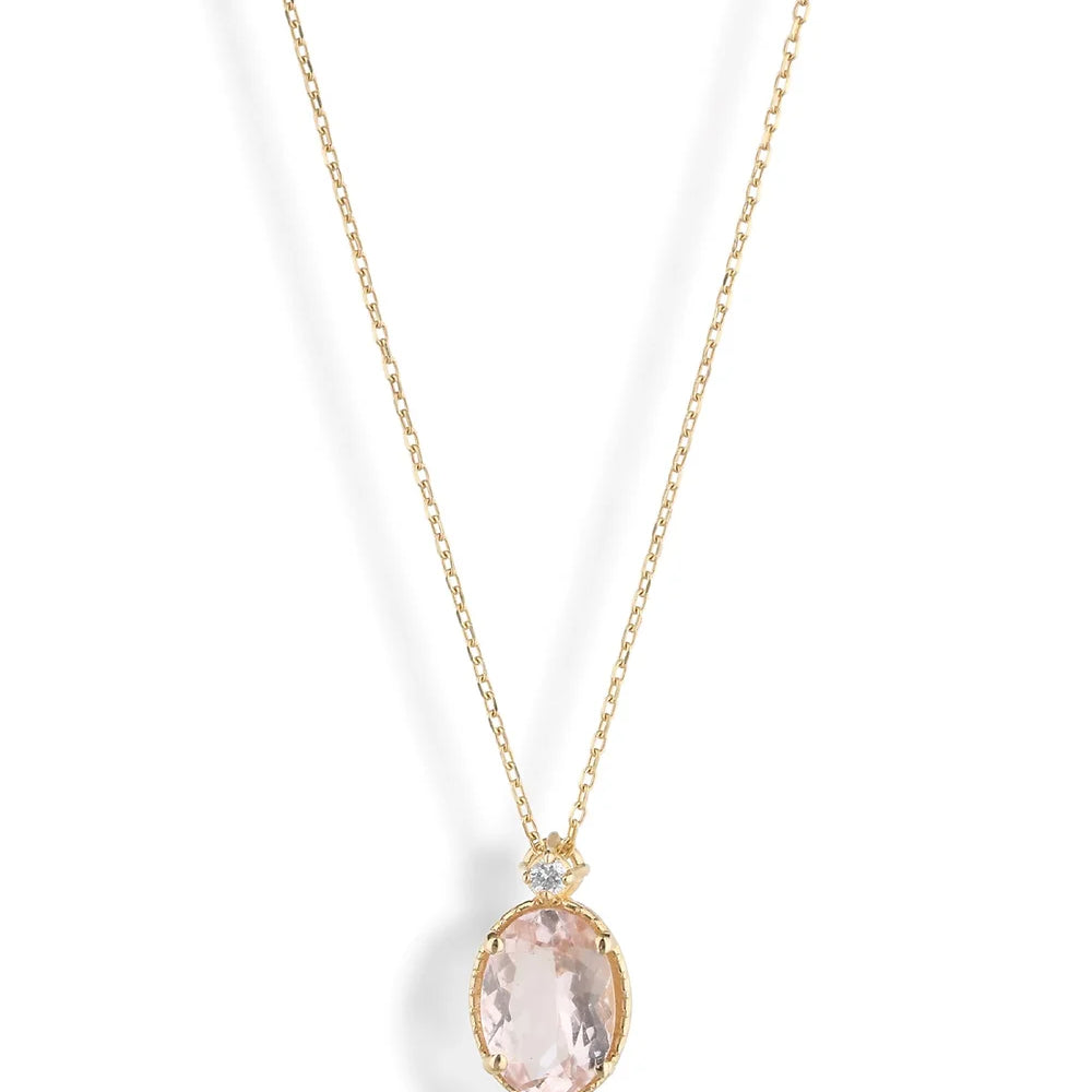 Ginza Biggee Necklace in Morganite - Big Bag NY
