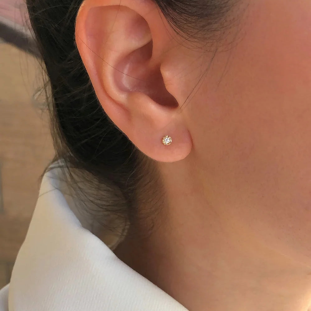 Ginza Dia Stud Singular Earring - Big Bag NY