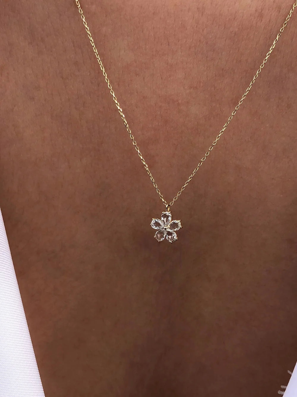 Ginza Diamond Bloom Necklace - Big Bag NY