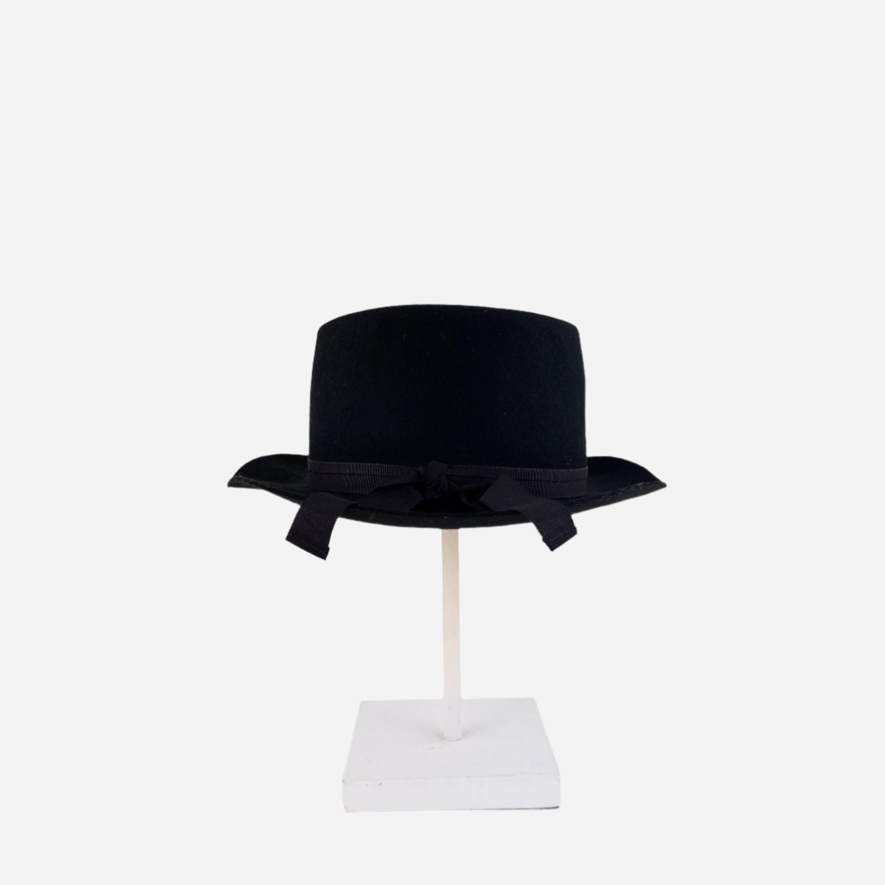 Black PCNQ Wool Fedora with Ribbon - Big Bag NY