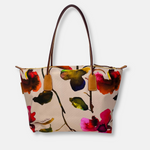 Roberta Pieri Robertina Large Tote in Flower Print Pearl - Big Bag NY