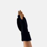 Cashmere and Wool Fingerless Glove with Hood