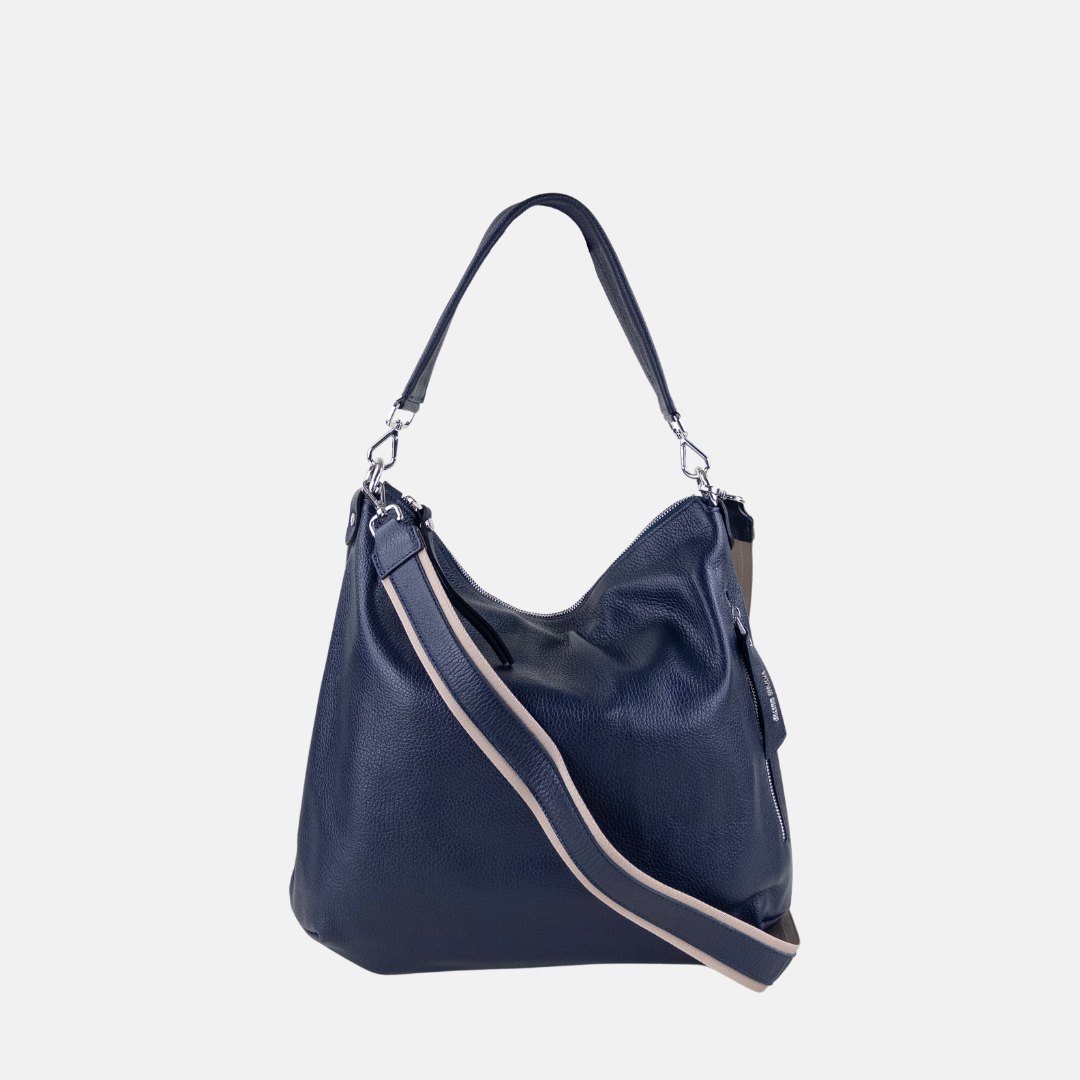 Navy Gianni Notaro Large Hobo Bag - Big Bag NY