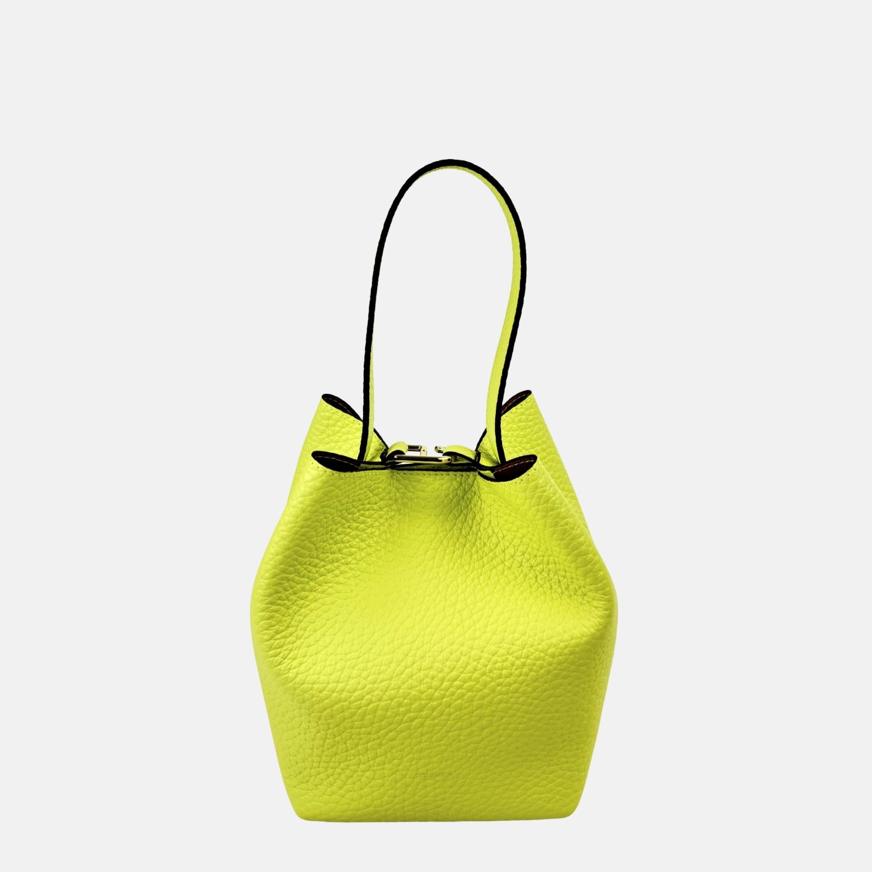 LORISTELLA Sheila Small Hook Bucket Bag in Lime - Big Bag NY