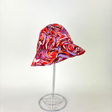 Abstract Print Rain Hat Pink