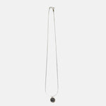 Ithil Round Pewter Druzy Necklace in Silver - Big Bag NY