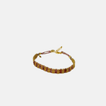 DAG Gioielli Woven Bracelet with Double Row of Garnet Gemstones - Big Bag NY