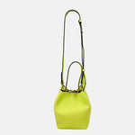 LORISTELLA Sheila Small Hook Bucket Bag in Lime - Big Bag NY