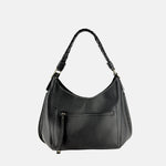 Plinio Visona Queen Braided Top Handle Medium Shoulder Bag in Black - Big Bag NY