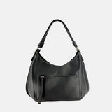 Plinio Visona Queen Braided Top Handle Medium Shoulder Bag in Black - Big Bag NY