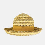 Ferruccio Vecchi Penelope Crochet Hat with Yellow Ribbon - Big Bag NY