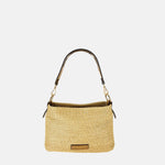 Gianni Notaro Small Raffia Shoulder and Crossbody Bag in Brown - Big Bag NY