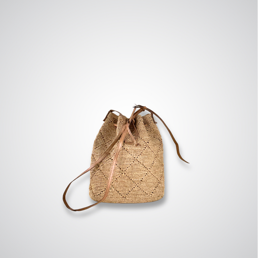 Sovani Lily Yolande Drawstring Bag Natural - Big Bag NY