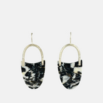Silver Double Bridle Drop Earrings in Zebra Jasper - Big Bag 
