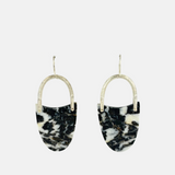Silver Double Bridle Drop Earrings in Zebra Jasper - Big Bag 