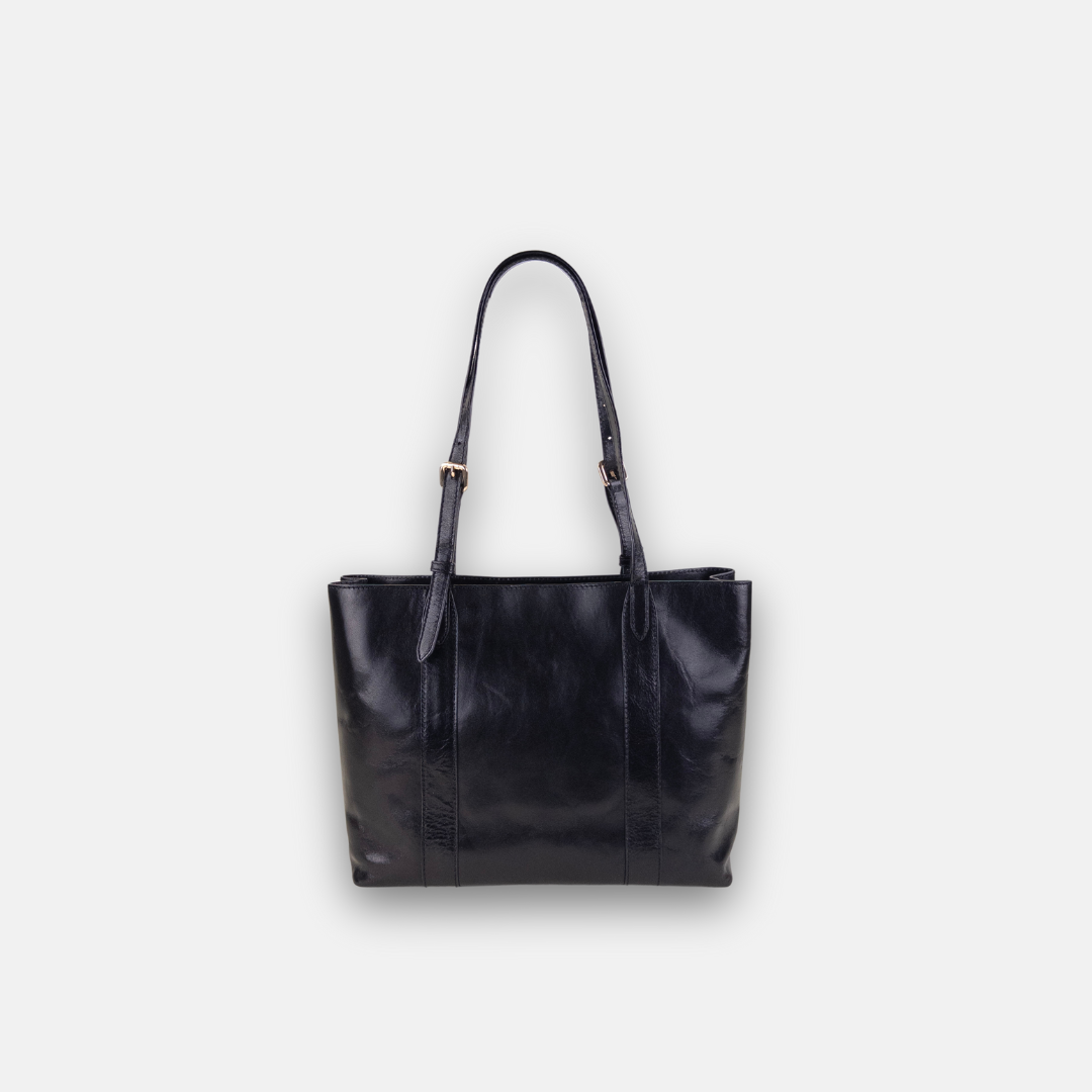 Black Marta Ponti Leather Tote - Big Bag NY