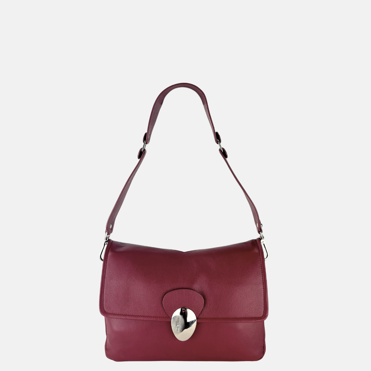 Angi Venezia Large Flap Shoulder Bag with Silver Ornament - Big Bag NY