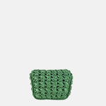 Caterina Bertini Small Crochet Flapover Shoulder Bag in Green - Big Bag NY