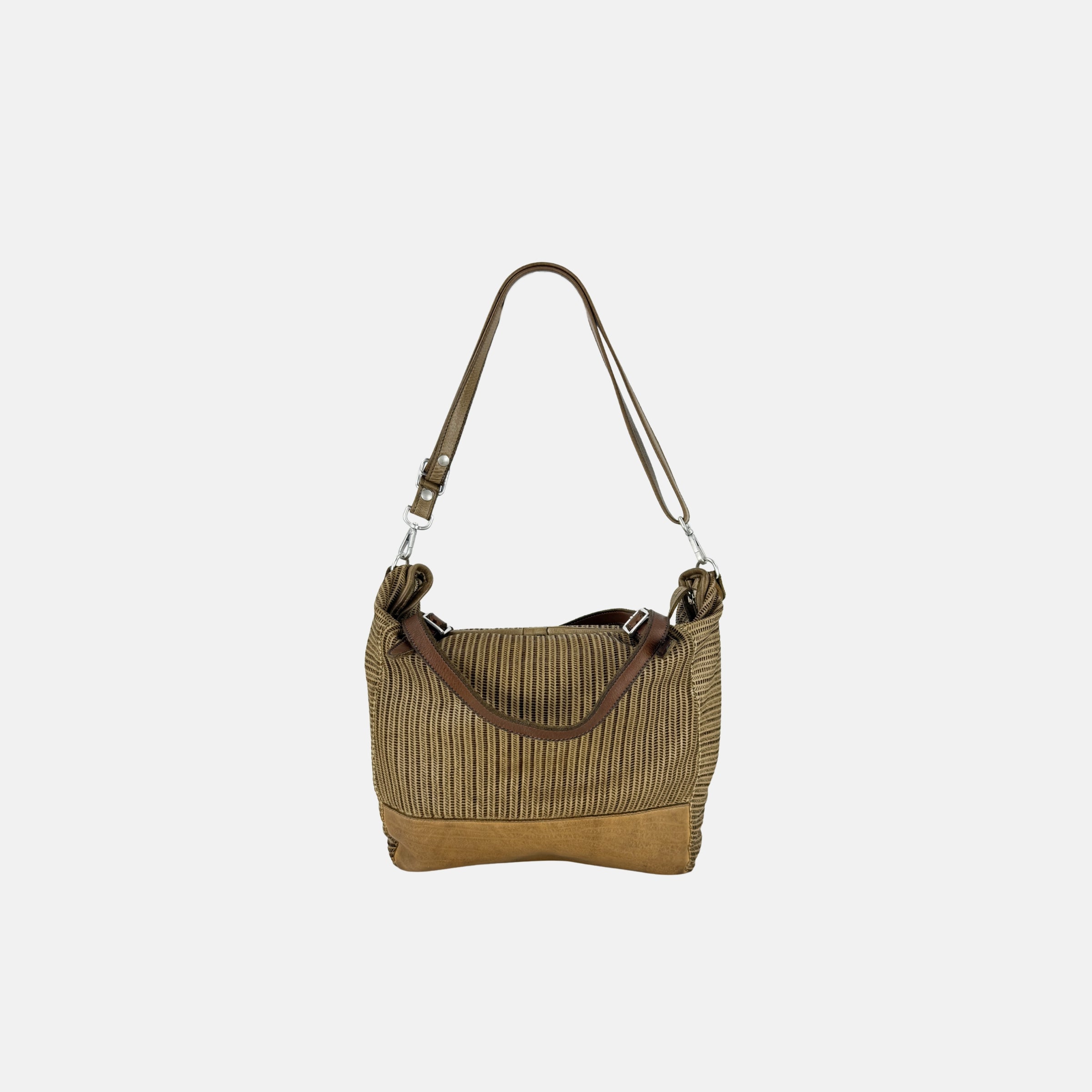 VLD PROMENADE Tote and Crossbody Bag in Biscuit Gold - Big Bag NY