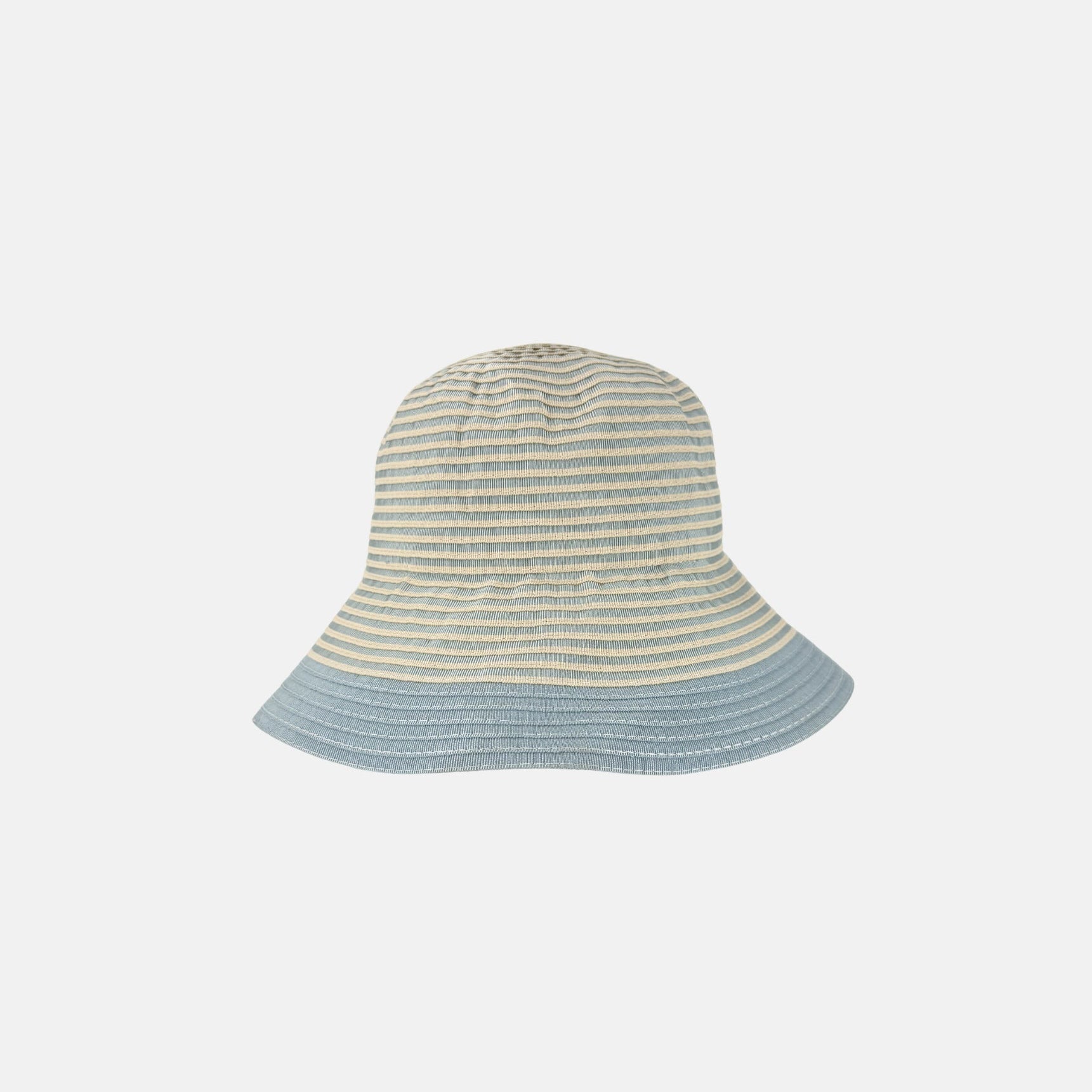 Grevi Striped Cotton Bucket Hat in Blue - Big Bag NY