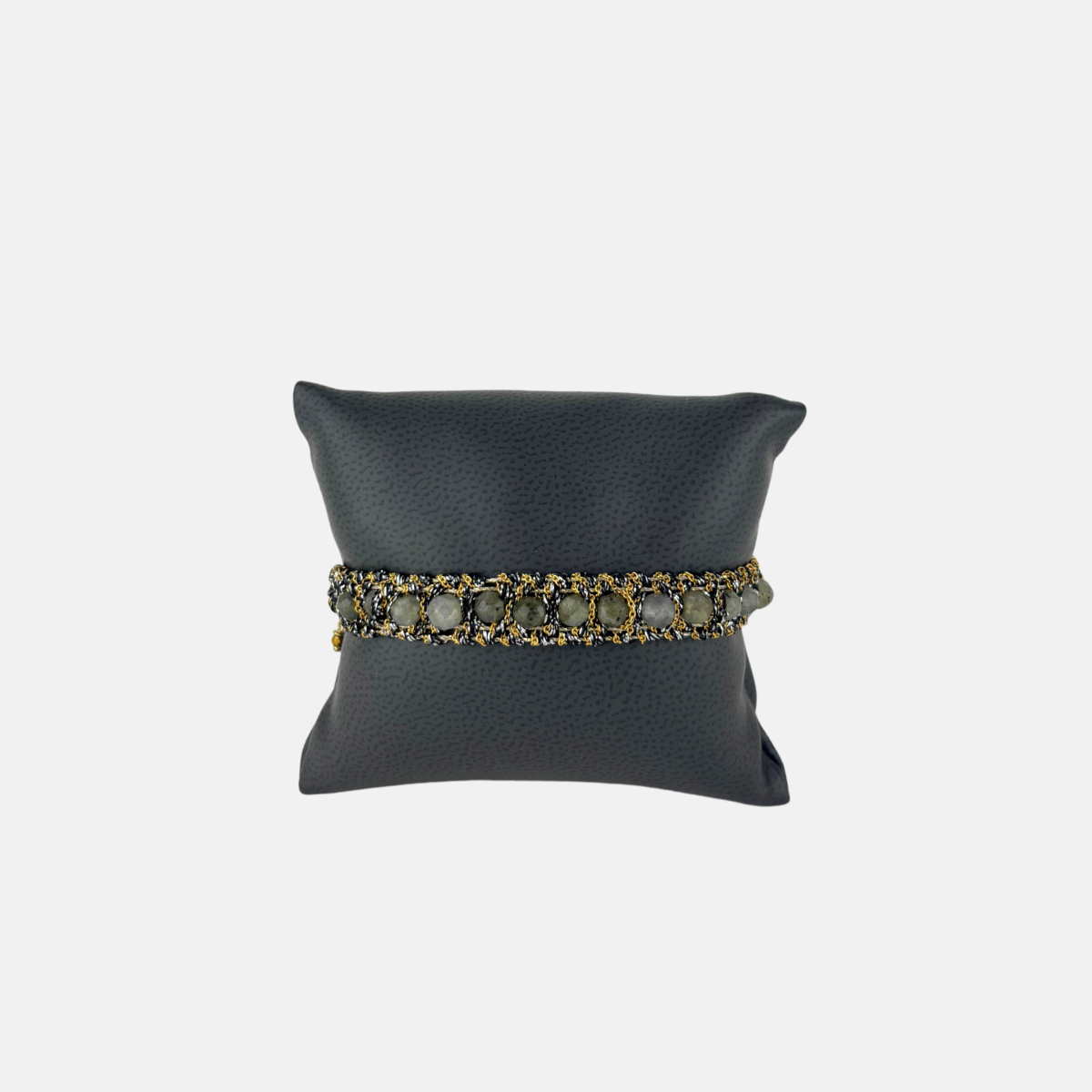 DAG Gioielli Woven Bracelet with Labradorite Gemstones - Big Bag NY