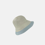 Grevi Striped Cotton Bucket Hat in Blue - Big Bag NY