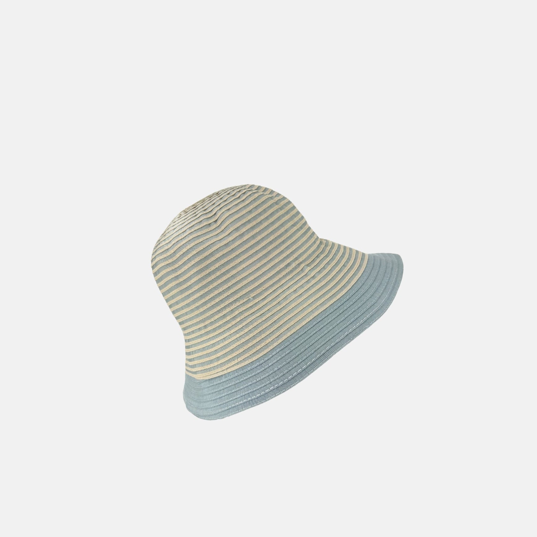 Grevi Striped Cotton Bucket Hat in Blue - Big Bag NY