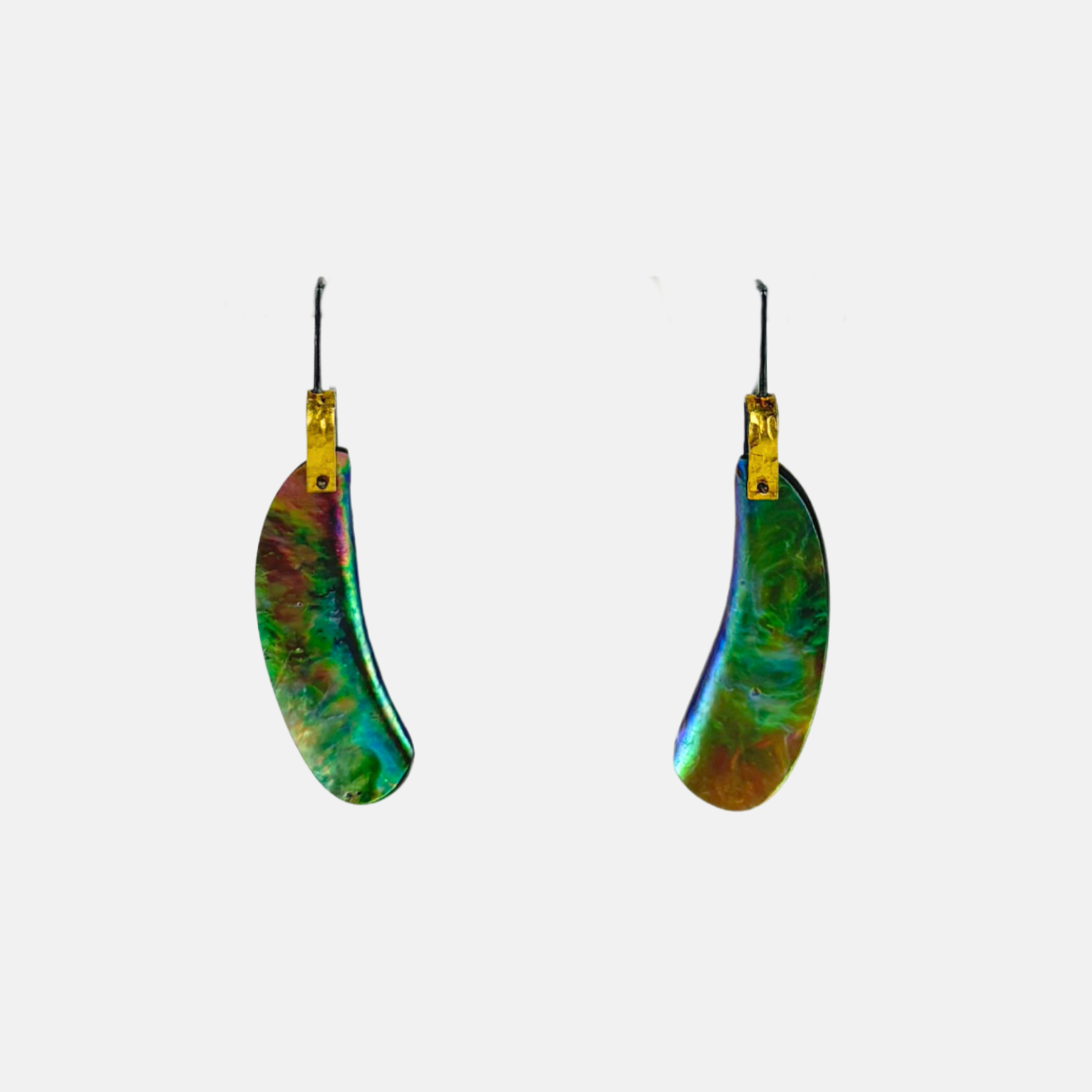 Heather Guidero Gold Bridle Drop Earrings in Abalone - Big Bag NY